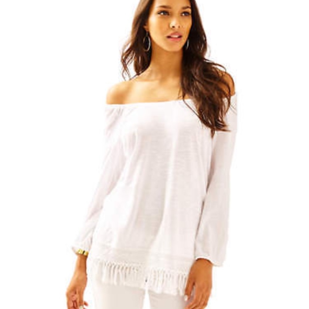 Lilly Pulitzer Alia top in white, size XXS